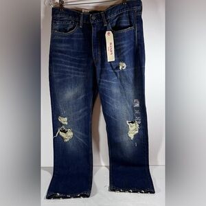 Levi's Men's  514 Straight Jeans - Distressed Blue